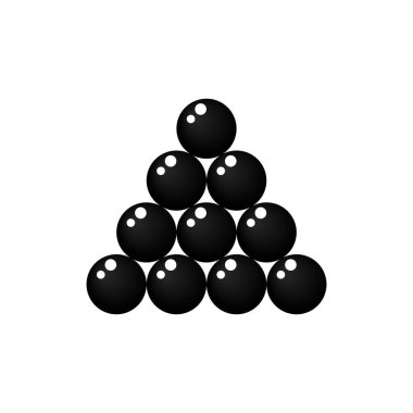 Siyah havyar vektör çizimi beyaza izole edilmiş. Lüks balık havyarı üçgen şeklinde.