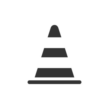 koni yolu siyah simge vektörü beyaz üzerinde izole