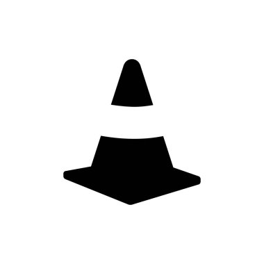 koni yolu siyah simge vektörü beyaz üzerinde izole