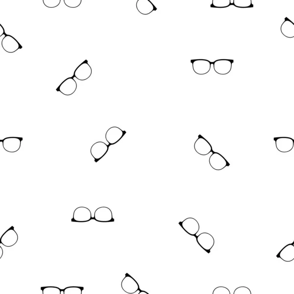 Modèle Sans Couture Avec Des Lunettes Sur Fond Blanc Illustration — Image vectorielle