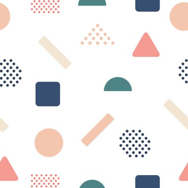 Geometrik şekilli soyut beyaz arkaplan. Vektör illüstrasyonu.