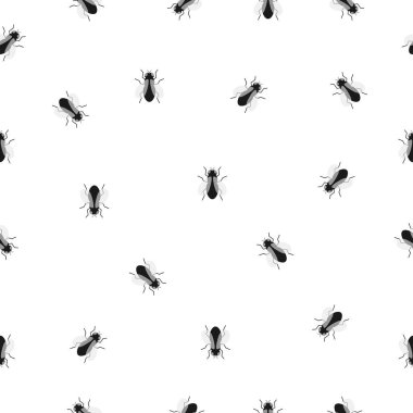 Uçan böcekler düz vektörsüz şablon arkaplanı. 