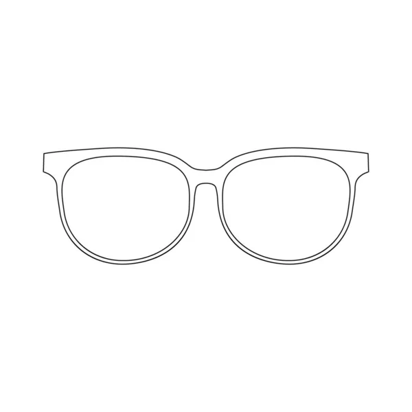 白色背景下孤立的线形眼镜矢量 — 图库矢量图片