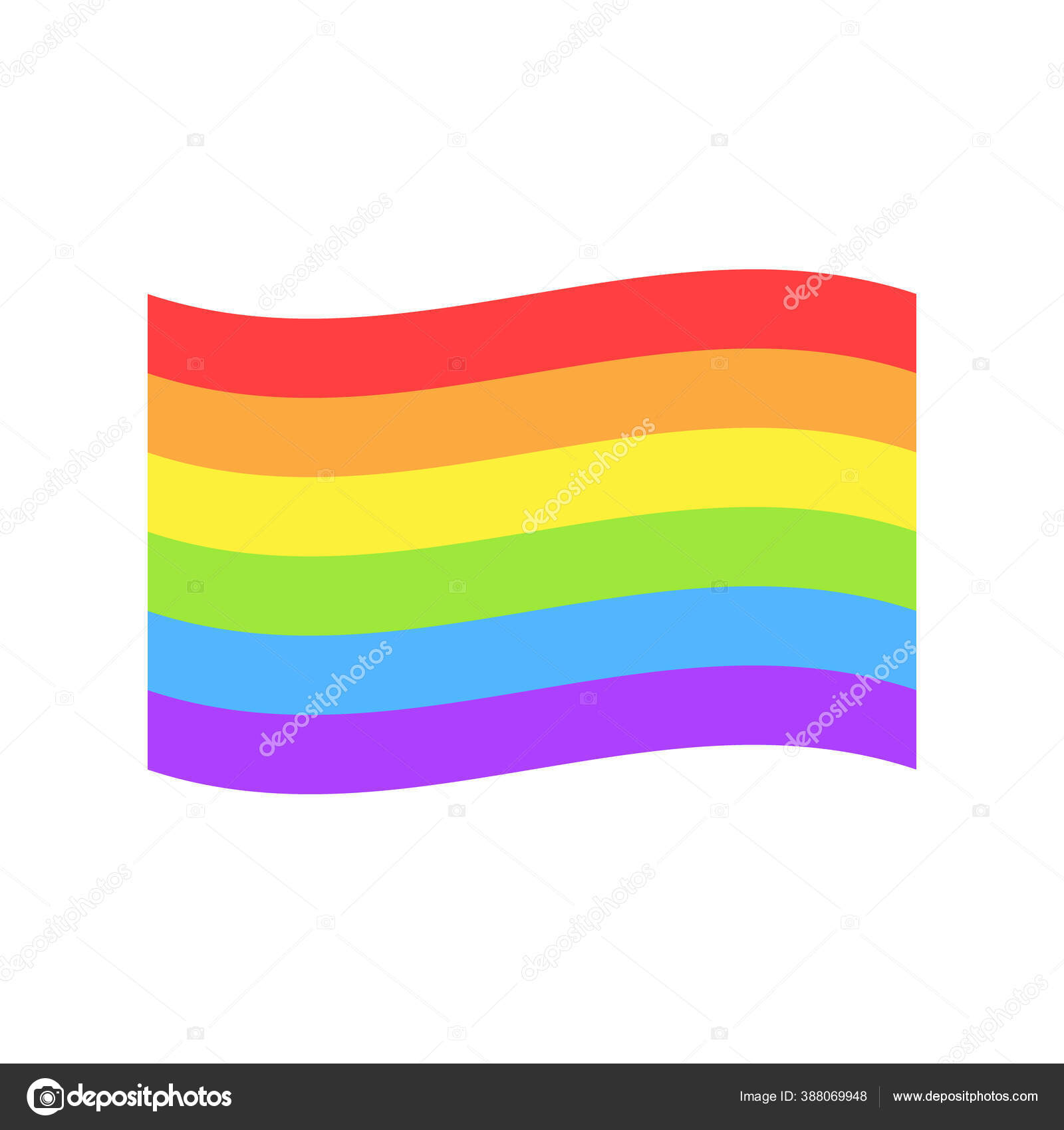 Lgbt Pride Flag Vector Illustration Isolated White Rainbow Wave Flag Stock Vector Image By C Vitalia221
