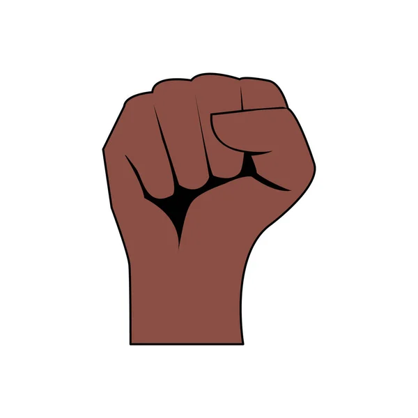 Afrikanischer Oder Amerikanischer Armbewegungsvektor Schwarze Leben Zählen Helfen Sie Beim — Stockvektor