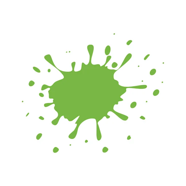 Splash Vector Verde Forma Ilustración Aislada Sobre Fondo Blanco — Archivo Imágenes Vectoriales