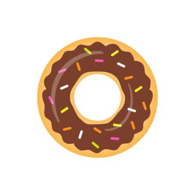 Çikolatalı çörek taşıyıcısı beyaza izole edilmiş. Çikolata kaplı tatlı çörekler.. 