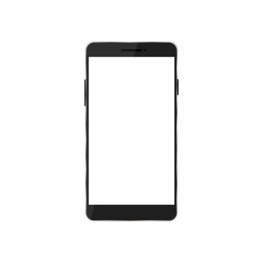 Cep telefonu vektör simgesi izole edildi. Boş ekranlı akıllı telefon şekli.