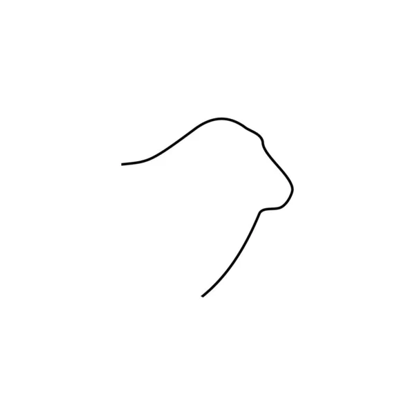 羊の頭線のアイコン ファーム動物連続線描画ベクトルイラスト 羊頭記号 — ストックベクタ