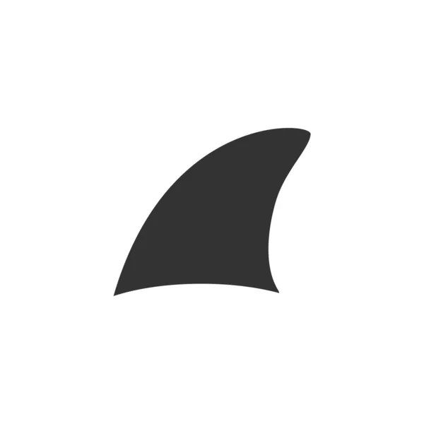 Žraločí Ploutve Symbol Vektorové Ilustrace Izolované Bílém Pozadí Rybí Ploutev — Stockový vektor
