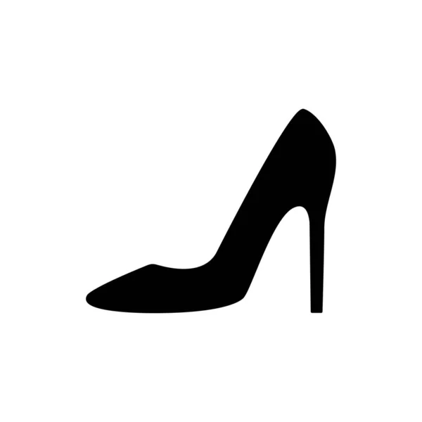 Women Shoes Icon Women High Heeled Shoes Outline Vector Illustration — Stock Vector