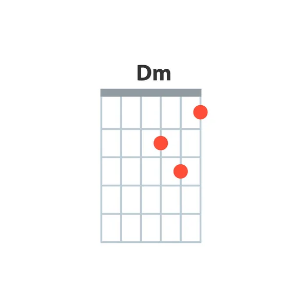 Gitarrackordsikon Grundläggande Gitarrackord Vektor Isolerad Vitt Gitarrlektion Illustration — Stock vektor