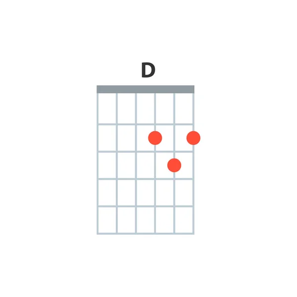 Gitarrackordsikon Grundläggande Gitarrackord Vektor Isolerad Vitt Gitarrlektion Illustration — Stock vektor