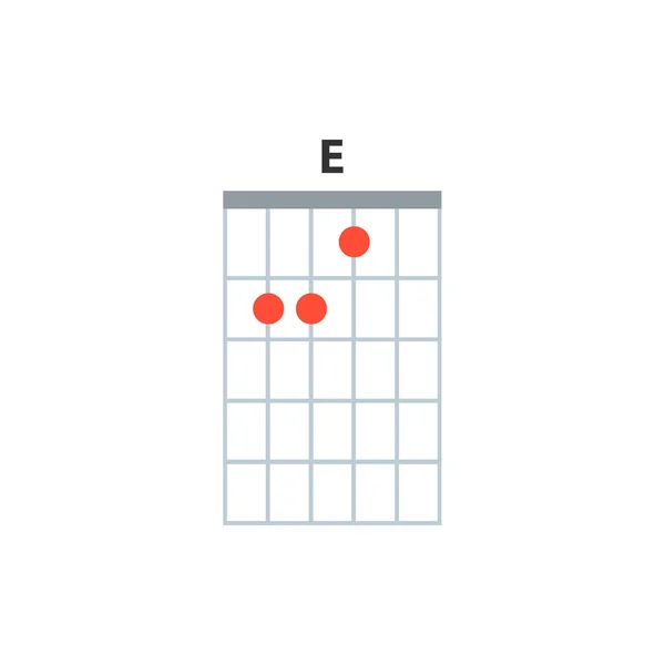 Guitar Chord Icon Basic Guitar Chords Vector Isolated White Guitar — Stock Vector