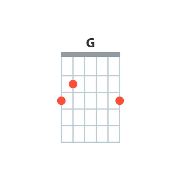 Gitar Akoru Simgesi Temel Gitar Akorları Vektörü Beyaza Izole Edilmiş — Stok Vektör