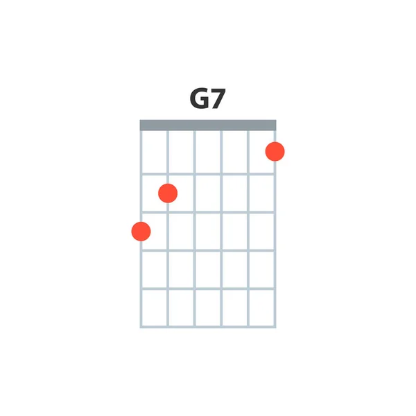 Guitar Chord Icon Basic Guitar Chords Vector Isolated White Guitar — Stock Vector