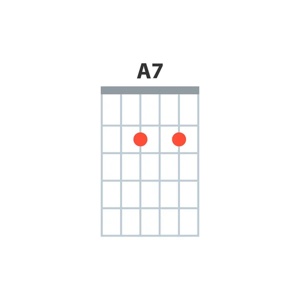 Akkord Ikone Grundlegende Gitarrenakkorde Vektor Isoliert Auf Weiß Illustration Zum — Stockvektor