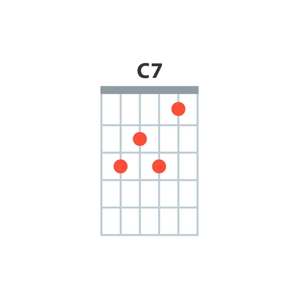 Akkord Ikone Grundlegende Gitarrenakkorde Vektor Isoliert Auf Weiß Illustration Zum — Stockvektor