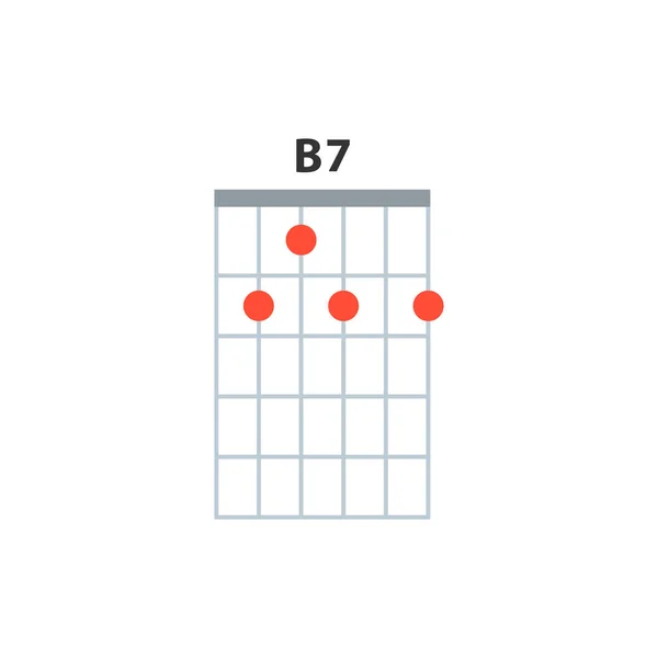 Ícone Acorde Guitarra Vetor Básico Acordes Guitarra Isolado Branco Ilustração —  Vetores de Stock