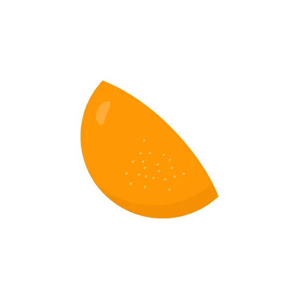 Значок Оранжевого Ломтика Оранжевая Векторная Иллюстрация Мира Изолирована Белом Символ — стоковый вектор