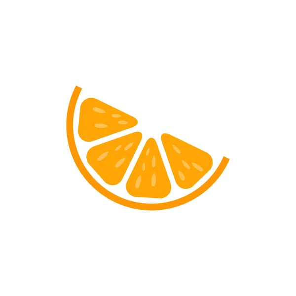 Orange Slice Icon Orange Peace Vector Illustration Isolated White Tasty — Stock Vector