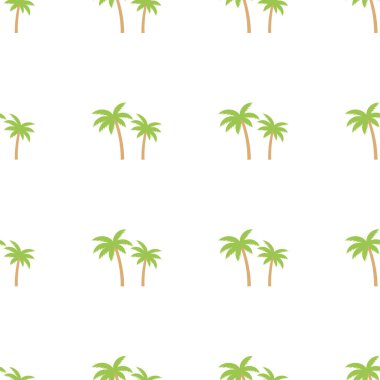 Kusursuz palmiye ağacı yeşil desenli. Palmiye ağacı yazdırma vektörü resimleme arkaplanı.