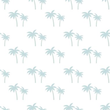 Kusursuz palmiye ağacı mavi desenli. Palmiye ağacı yazdırma vektörü resimleme arkaplanı.