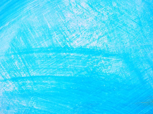 Ljusblå Handritad Abstrakt Bakgrund Grovt Målad Vägg Med Blå Färg — Stockfoto