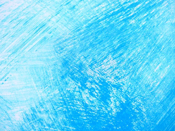 Light blue hand drawn abstract background. Roughly painted wall with blue paint. Banner with copy space for text.