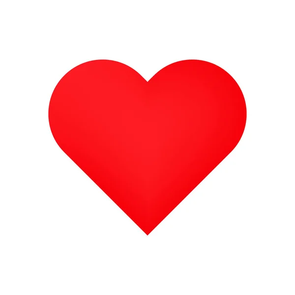 Heart Vector Icon Vector Cartoon Flat Love Symbol Isolated White — Stock Vector