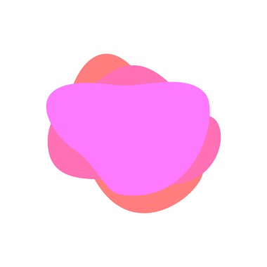 Pembe sıvı damlası ikonu. Afişler ve el ilanları için vektör 3 boyutlu eğimli geometrik nokta. Dinamik renklere sahip geometrik şekiller. Moda enerjisi renk tasarımı için elementleri olan soyut nokta.
