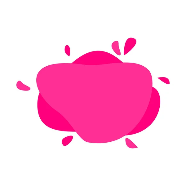 Pinkfarbenes Fluid Blob Symbol Geometrischer Vektor Farbverlauf Punkt Für Banner — Stockvektor
