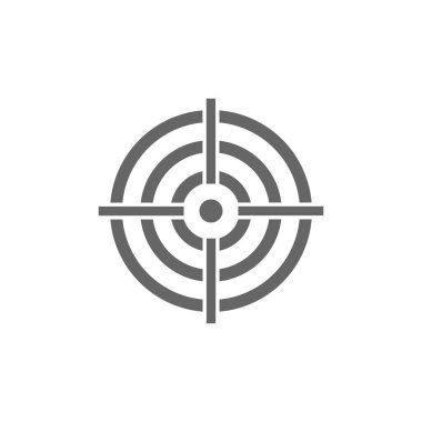 Keskin nişancı dürbünü beyaz arka planda izole edildi. Noktayla kesiştir.