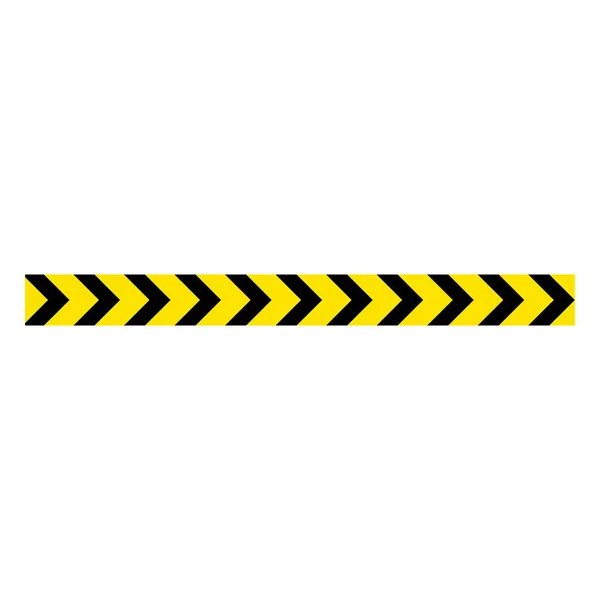 Yellow Black Alert Stripe Icon Barricade Construction Tape Police Warning — Stock Vector