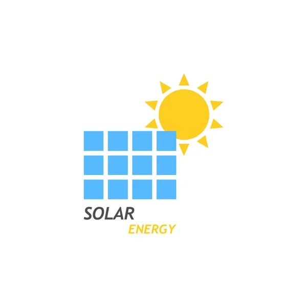 Ícone Energia Solar Painel Solar Frontal Ilustração Vetorial Azul Isolado — Vetor de Stock