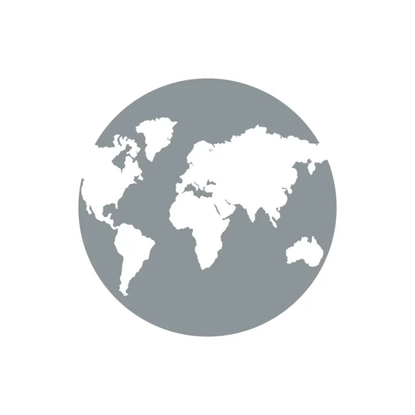 Erde Symbol Weltvektorumrissensymbol Isoliert Auf Weiß — Stockvektor