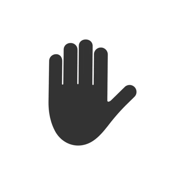 Иконка Человеческой Руки Люди Вооружены Черными Векторными Иллюстрациями Изолированными Белом — стоковый вектор