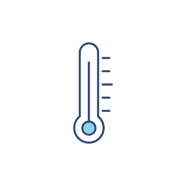 Termometer Linje Ikon Vektor Isolerad Medicinsk Enhet Illustration Temperaturindikator Platt — Stock vektor