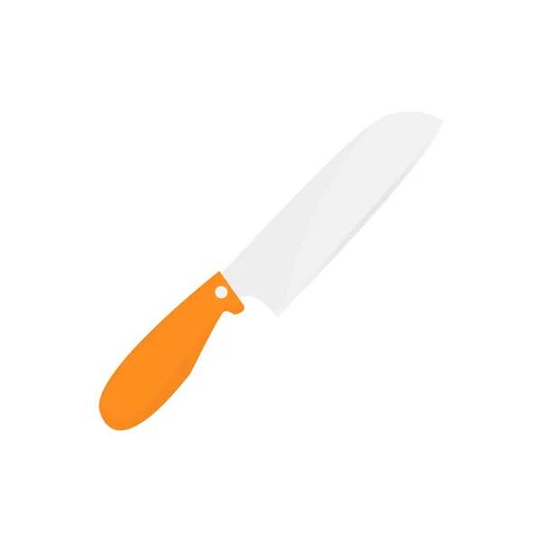 Icono Del Vector Del Cuchillo Cuchillo Agudo Con Mango Madera — Vector de stock