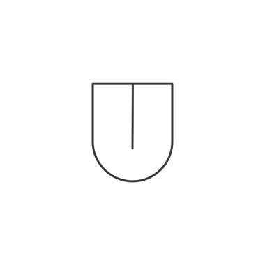 Dil çizgisi simgesi. Vektör illüstrasyonu beyazda izole edildi