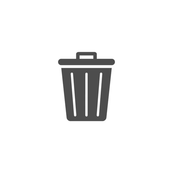 Trash Can Icon Trash Outline Vector Illustration Isolated White Background — Stock Vector