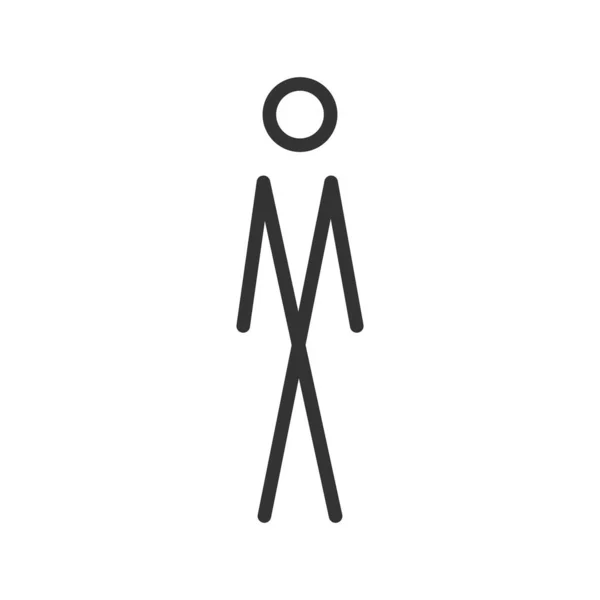 Man Line Icon Lineare Symbolvektorabbildung — Stockvektor