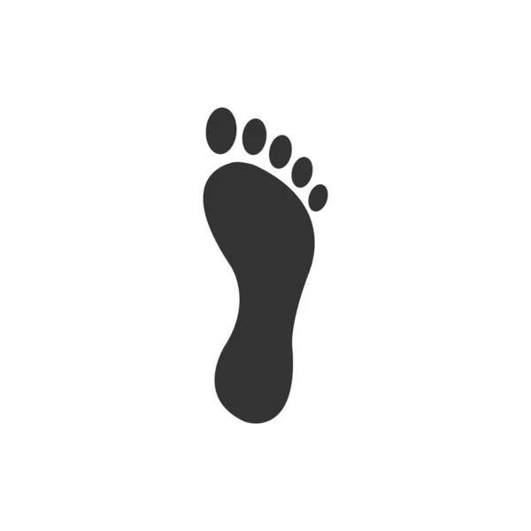 Fuß Schwarz Ikone Nackte Menschliche Fußvektorillustration Menschen Fußabdruck Silhouette — Stockvektor