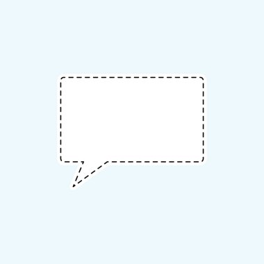 Konuşma kabarcığı sevimli simge vektörü beyaz üzerinde izole