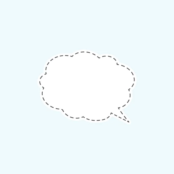 Speech Bubble Cute Icon Vector Isolated White — Stock Vector