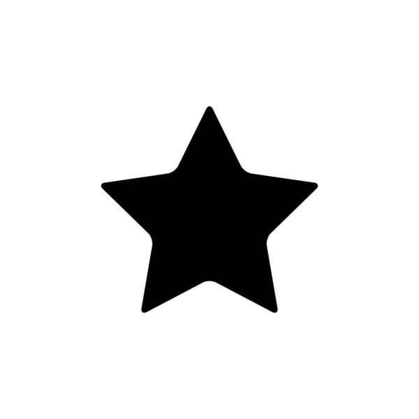 Hvězda Černá Ikona Vektorový Obrys Ilustrace Izolované Bílé — Stockový vektor