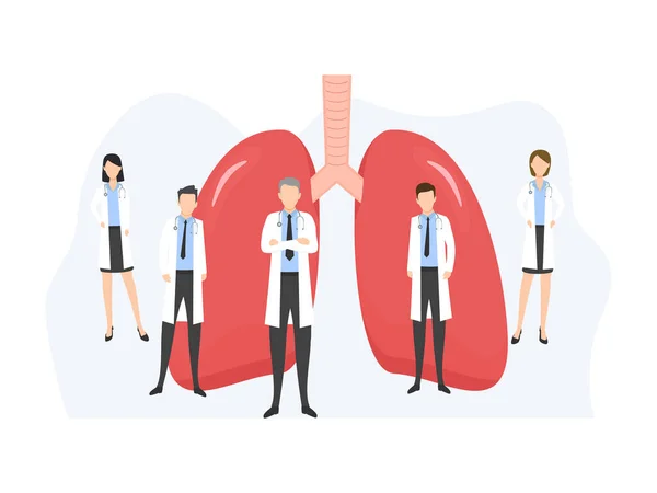 Forma Pulmones Color Humano Ilustración Vectorial Estilo Plano Aislado Sobre — Archivo Imágenes Vectoriales