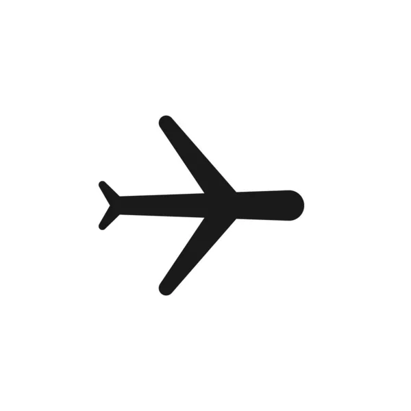 飛行機のアイコンのロゴ 白で区切られた平面シンボルベクトル図 — ストックベクタ