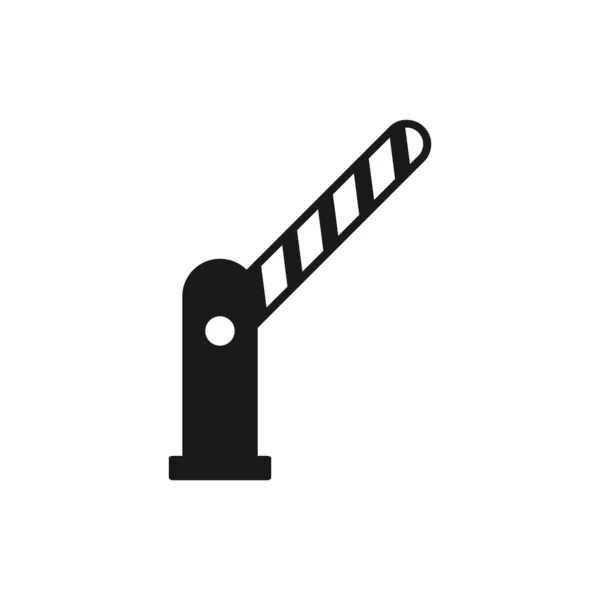 Icône Barrière Voiture Symbole Contour Illustration Vectorielle Barrière Ouverte — Image vectorielle