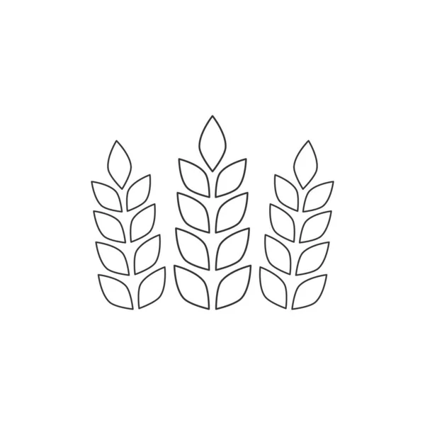 Піктограма Лінійного Набору Пшениці Логотип Пшениці Сільського Господарства Векторні Ілюстрації — стоковий вектор